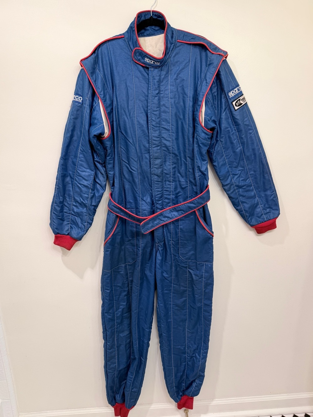 Sparco Vintage R506 Racing Suit Blue Red Size 60 FIA Approved 2005